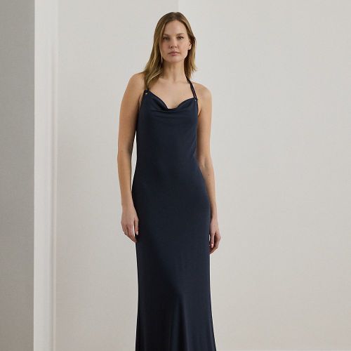 Robe de soirée dos nu à col boule jersey - Lauren - Modalova