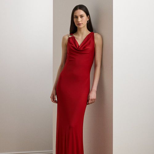 Robe de soirée à col boule en jersey - Lauren - Modalova