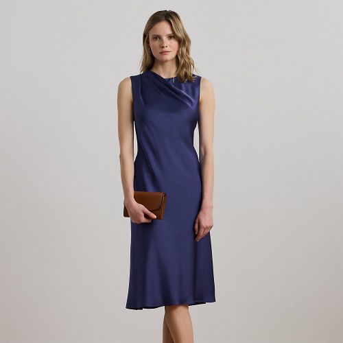 Robe de cocktail plissée charmeuse satin - Lauren - Modalova