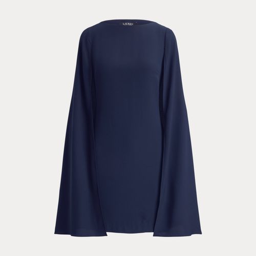 Robe de cocktail à cape en georgette - Lauren - Modalova