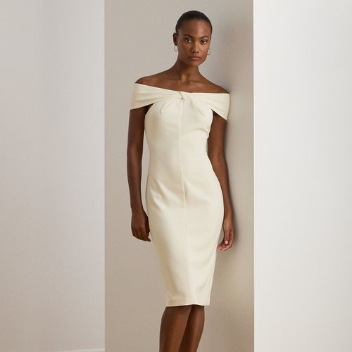 Robe de cocktail croisée devant crêpe - Lauren - Modalova