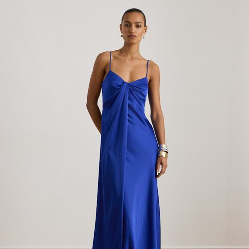 Robe torsadée sans manches en charmeuse - Lauren - Modalova