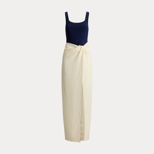 Robe bicolore sans manches ottoman crêpe - Lauren - Modalova