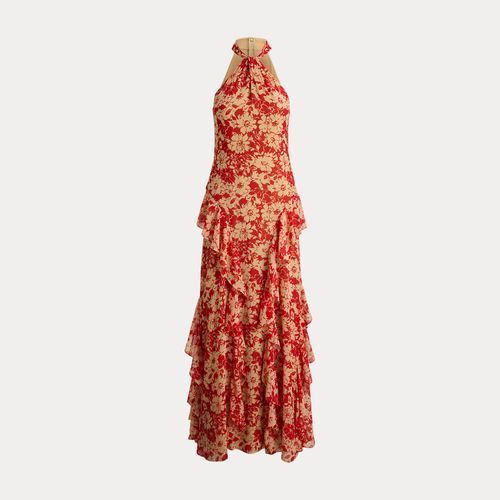 Robe dos nu fleurie volantée georgette - Lauren - Modalova