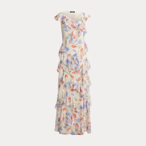Robe du soir gitane en georgette fleurie - Lauren - Modalova
