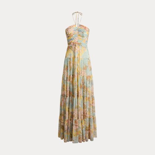 Robe dos nu fleurie georgette volantée - Lauren - Modalova