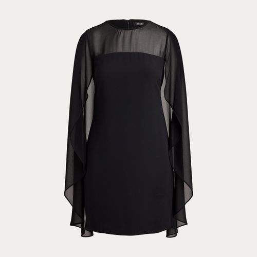 Robe de cocktail à cape en georgette - Lauren - Modalova