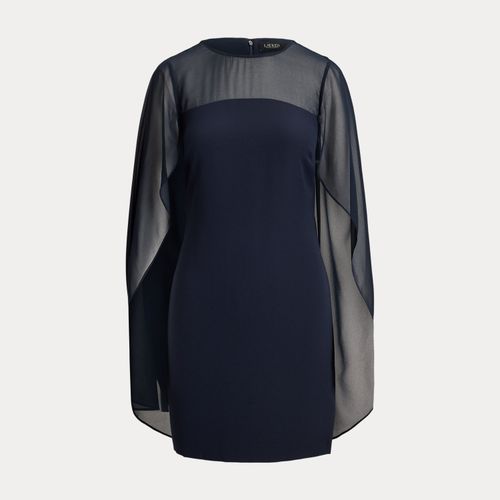 Robe de cocktail à cape en georgette - Lauren - Modalova