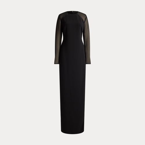 Robe à manches longues crêpe georgette - Lauren - Modalova