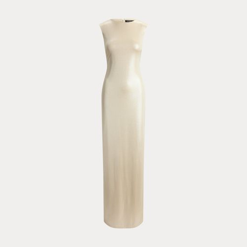 Robe métallisée encolure bateau jersey - Lauren - Modalova
