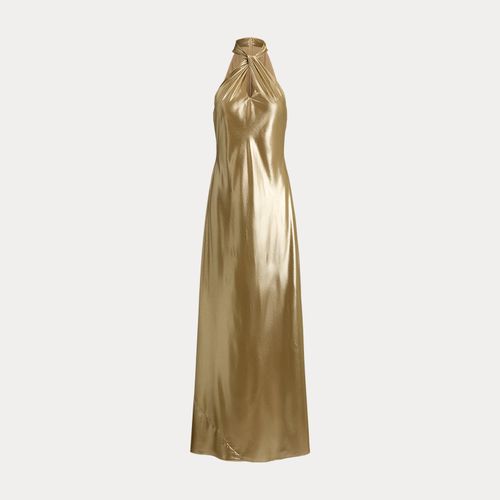 Robe dos nu mousseline soie métallisée - Lauren - Modalova