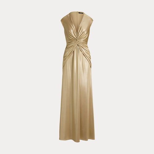 Robe métallisée et croisée à mancherons - Lauren - Modalova