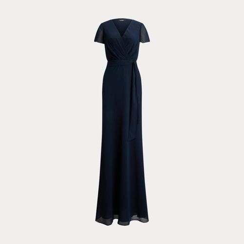 Robe ceinturée en georgette froissée - Lauren - Modalova