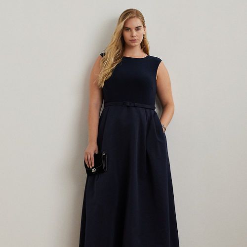 Grandes Tailles - Robe du soir ceinturée faille et jersey - Lauren Curve - Modalova