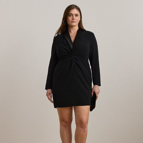 Grandes Tailles - Robe de cocktail en crêpe bordé de satin - Lauren Curve - Modalova