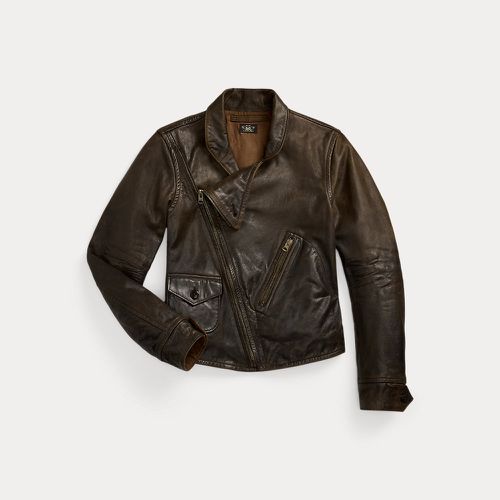 Veste moto en cuir - RRL - Modalova