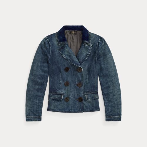 Veste en denim indigo à col en velours - RRL - Modalova