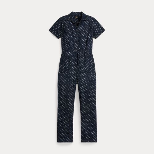 Combinaison fleurie en jersey indigo - RRL - Modalova