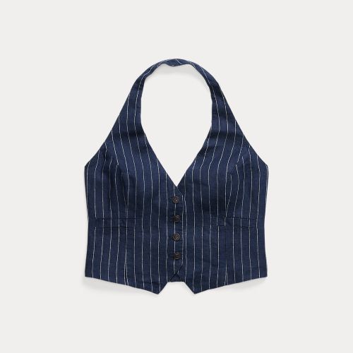Gilet dos nu rayé en lin - RRL - Modalova