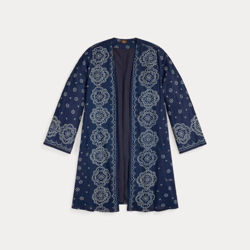 Tunique en voile à motif bandana indigo - RRL - Modalova