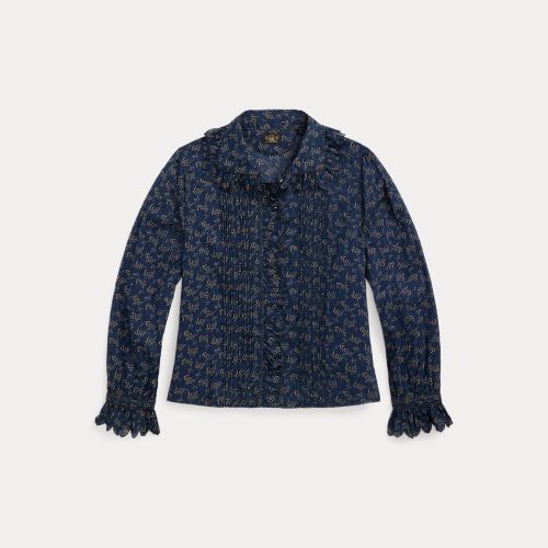 Chemisier fleuri à plis piqués en coton - RRL - Modalova