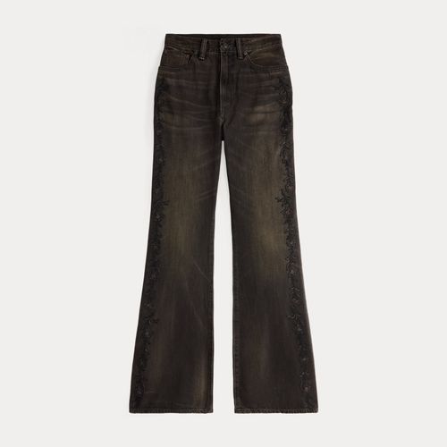 Jean bootcut noir brodé - RRL - Modalova