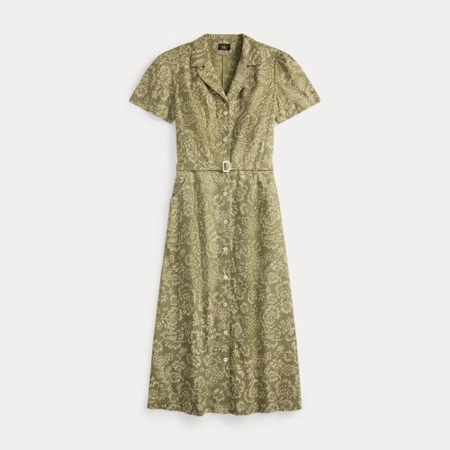 Robe en coton et lin à motif fleuri - RRL - Modalova