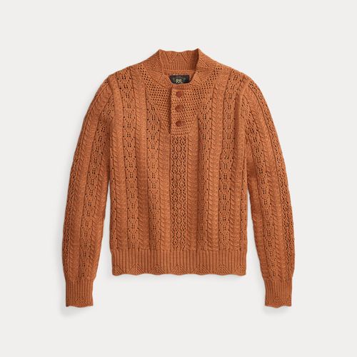 Pull torsadé en pointelle de coton - RRL - Modalova