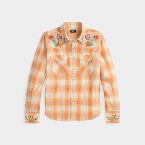 Chemise western écossaise brodée main - RRL - Modalova