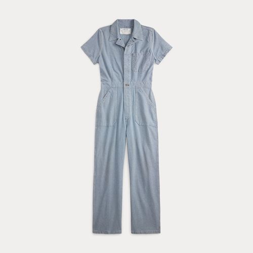 Combinaison petits carreaux coton indigo - RRL - Modalova