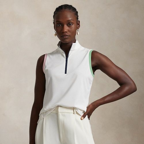 Polo Slim Fit demi-zippé sans manches - RLX - Modalova