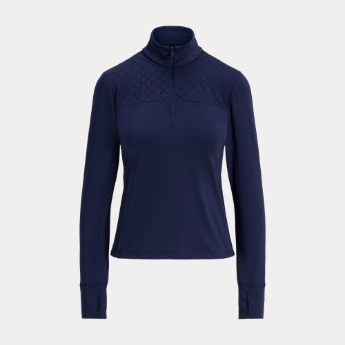 Haut demi-zippé à broderie anglaise - RLX - Modalova