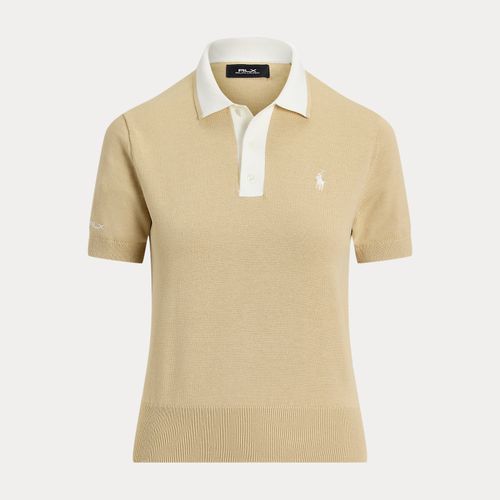 Pull col polo en coton mélangé - RLX - Modalova