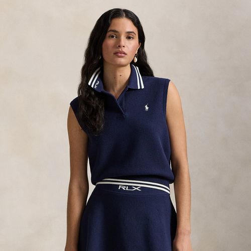 Pull col polo en coton mélangé - RLX - Modalova