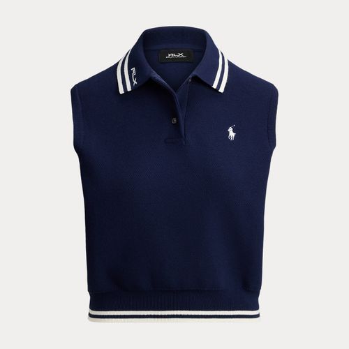 Pull col polo en coton mélangé - RLX - Modalova