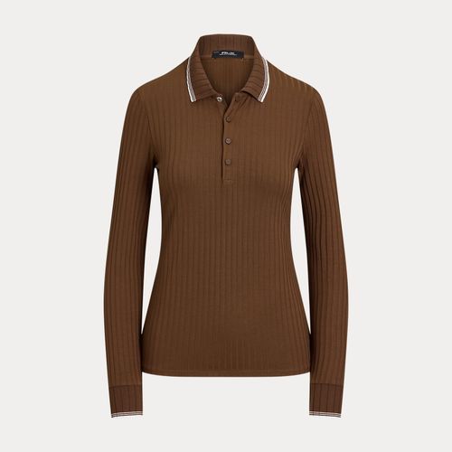 Polo côtelé à manches longues Slim Fit - RLX - Modalova