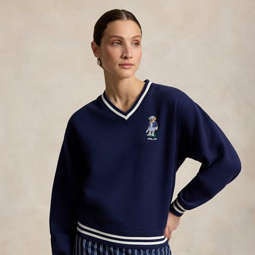 Pull col en V Polo Bear en molleton - RLX - Modalova