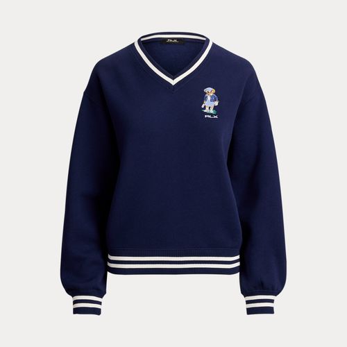 Pull col en V Polo Bear en molleton - RLX - Modalova
