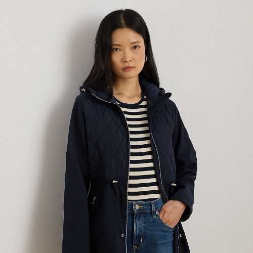 Petite - Veste matelassée capuche et col cheminée - Lauren Petite - Modalova