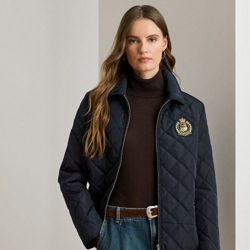 Petite - Veste matelassée en losange à écusson - Lauren Petite - Modalova