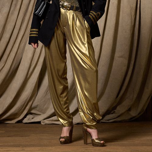Pantalon Cassidy en georgette lamée - Collection - Modalova