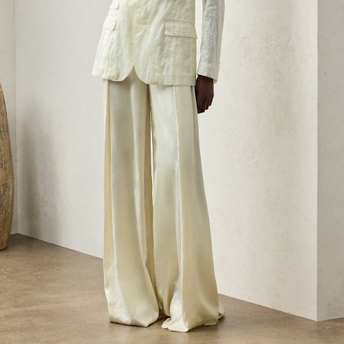 Pantalon large Kenzie en charmeuse - Collection - Modalova