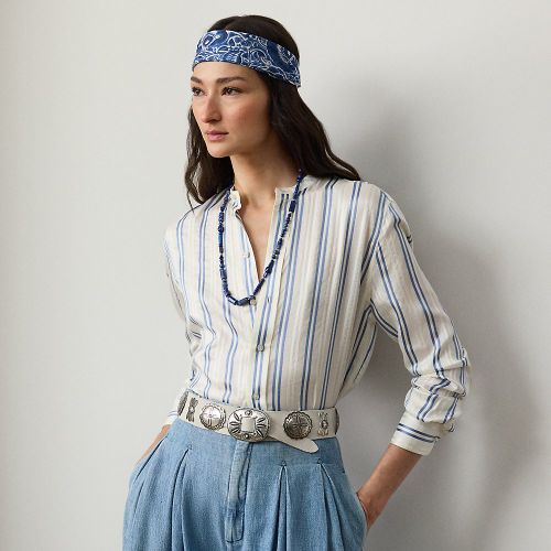 Chemise Imann rayée en soie naturelle - Collection - Modalova