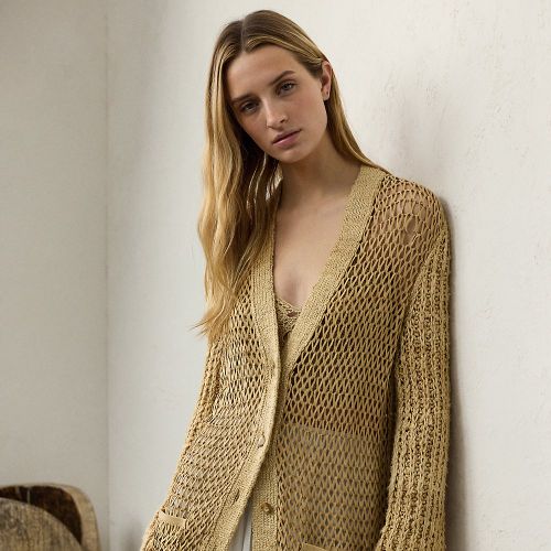 Cardigan hybride en soie et daim - Collection - Modalova