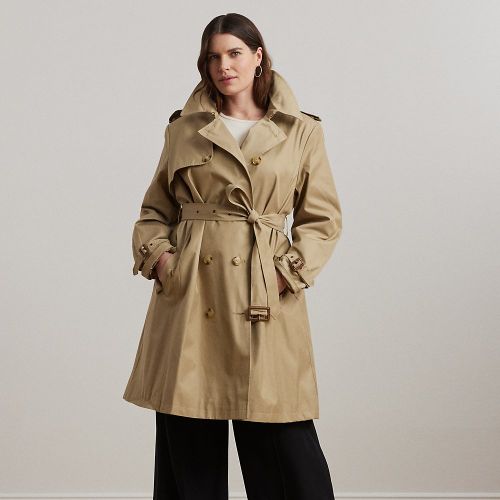 Grandes Tailles - Trench-coat croisé en coton mélangé - Lauren Curve - Modalova