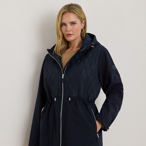 Grandes Tailles - Veste matelassée capuche et col cheminée - Lauren Curve - Modalova