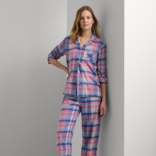 Pyjama écossais à carreaux sergé gratté - Lauren - Modalova