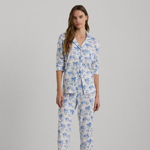 Pyjama fleuri en jersey de coton mélangé - Lauren - Modalova