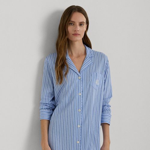 Chemise de nuit rayée jersey de coton - Lauren - Modalova