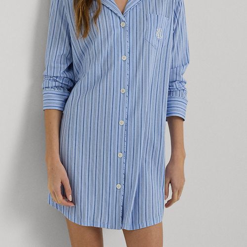 Chemise de nuit rayée jersey de coton - Lauren - Modalova